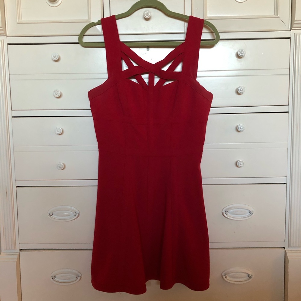 BCBGMAXAZRIA sexy red dress size 10